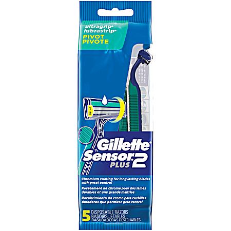 Sensor2 Plus Pivot Razors - 5 pk