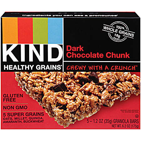 Dark Chocolate Chunk Granola Bars - 5 pk