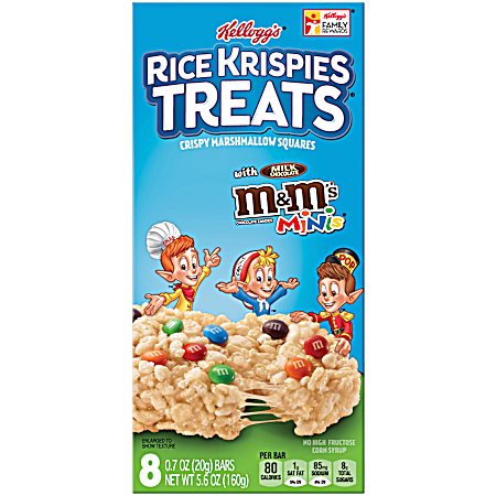 Rice Krispies Treats w/ Mini M&M's - 8 Pk