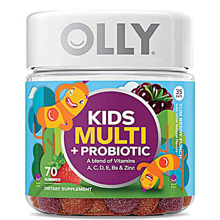 Kids' Multi + Probiotic Berry Gummies - 70 ct