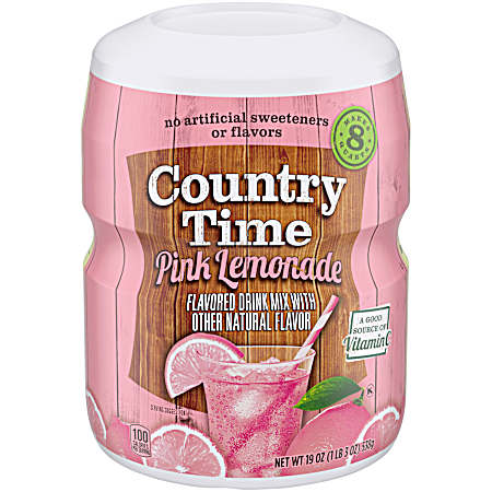 19 oz Pink Lemonade Drink Mix Canister