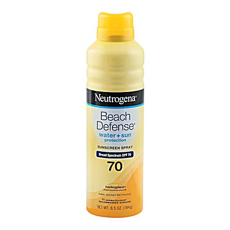 6.5 oz Beach Defense Water + Sun SPF 70 Sunscreen Spray