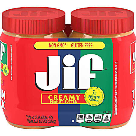 80 oz Creamy Peanut Butter Twin Pack