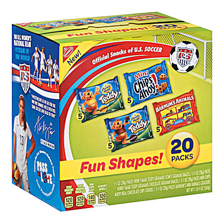 Fun Shapes Cookies & Crackers Mix - 20 Pk