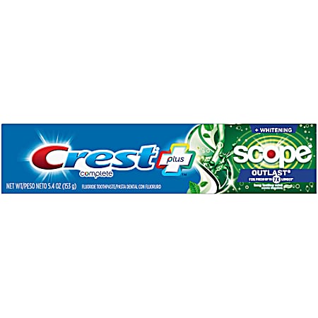 5.4 oz Plus Scope Outlast Complete Whitening Toothpaste