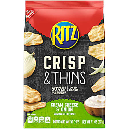 7.1 oz Cream Cheese & Onion Crisp & Thin Chips