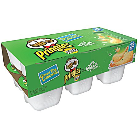 Sour Cream & Onion Flavored Potato Crisps Snack Stacks - 12 pk