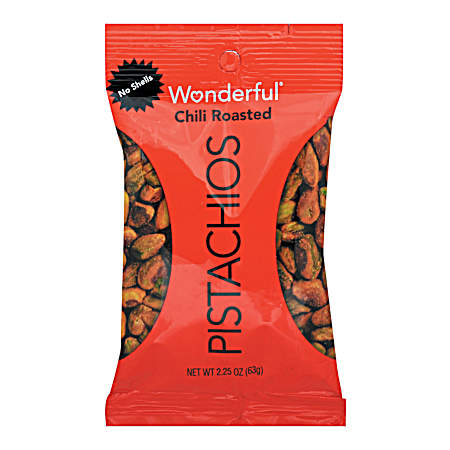 2.25 oz Chili Roasted No Shell Pistachios