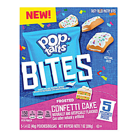 Frosted Confetti Cake Pop-Tarts Bites - 5 Ct