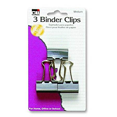 Medium Binder Clips - 3 Pk