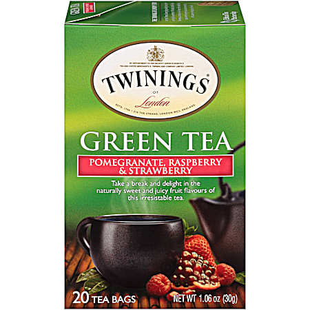 Green Pomegranate, Raspberry & Strawberry Tea - 20 ct