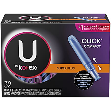 32 ct Click Compact Tampons Unscented Super Plus
