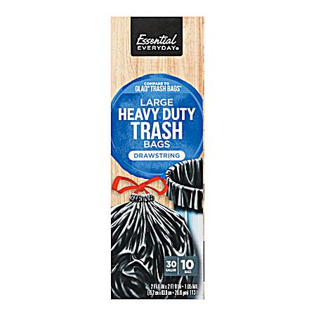 30 Gal Heavy Duty Trash Bags - 10 ct