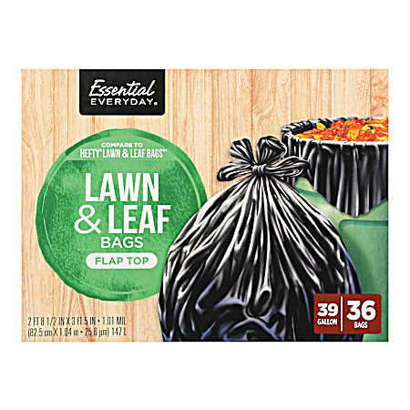 39 Gal Lawn & Leaf Flap Top Trash Bags - 36 ct
