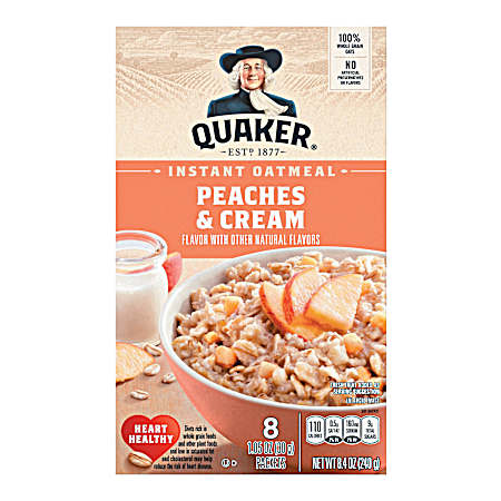 8.4 oz Peaches & Cream Instant Oatmeal - 8 Pk