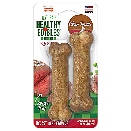 Healthy Edibles Roast Beef Petite Dog Chew Treats - 2 Pk