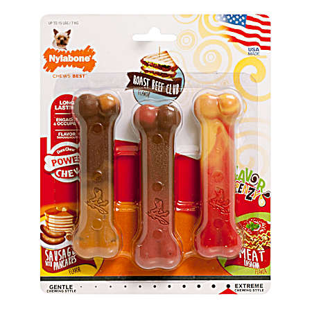 Flavor Frenzy Triple Pack Dog Chew Toy