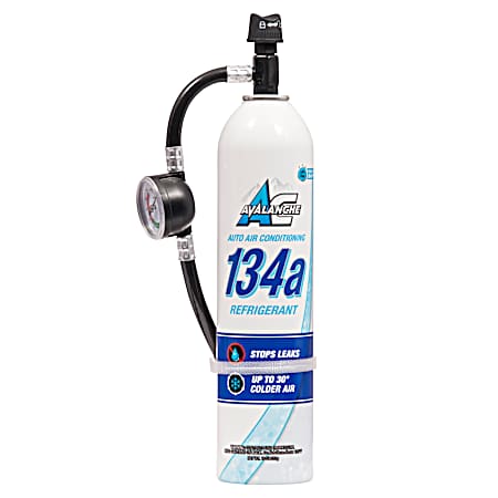 18 oz Auto A/C 134a Refrigerant w/ Recharge Hose & Gauge