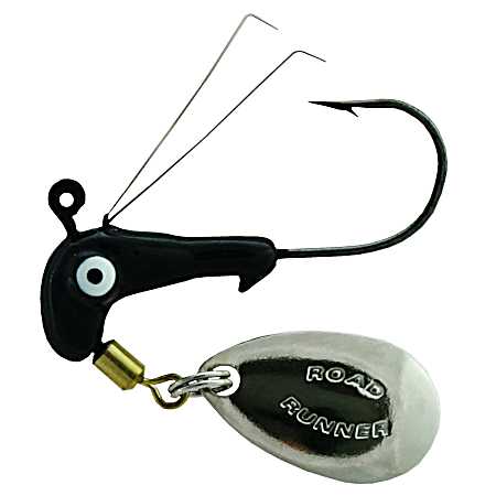 Black Barbed Weedless Roadrunner Jighead