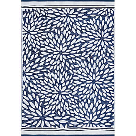 5 ft x 7 ft Rio Collection Navy Outdoor Rug