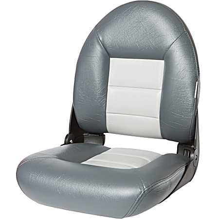 NaviStyle Gray & Charcoal High-Back Boat Seat