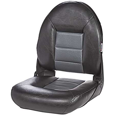 NaviStyle Black & Charcoal High-Back Boat Seat