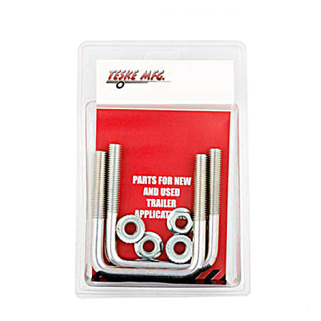 1/2 in x 4 in Square Axle Zinc U-Bolt