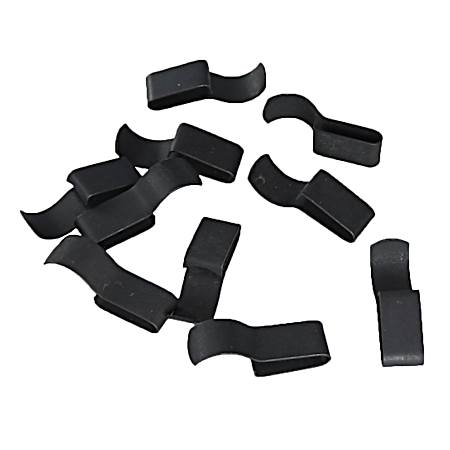 1/4 in Black Wire Frame Steel Clips - 10 Pc