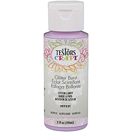 Acrylic Glitter Burst Paint - Cotton Candy
