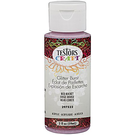 Acrylic Glitter Burst Paint - Red Rocket