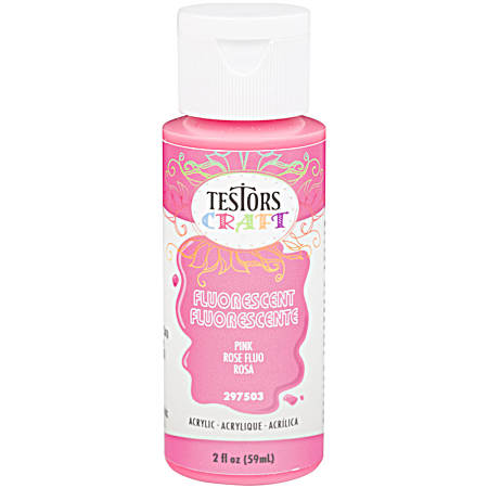 Acrylic Fluorescent Paint - Pink