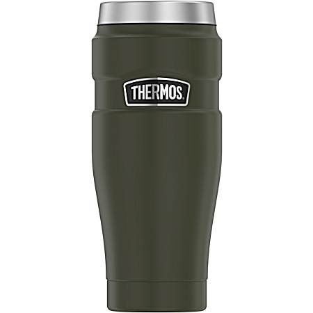 Stainless King 16 oz Matte Army Green Stainless Steel Travel Tumbler