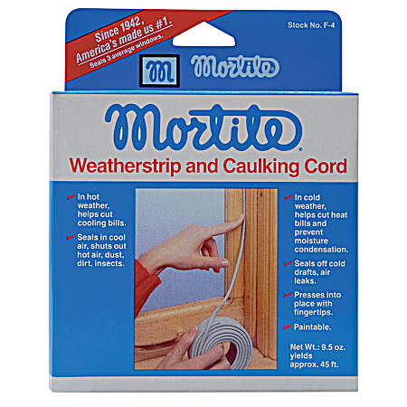 Weatherstrip & Caulking Cord 45 Ft. - Grey