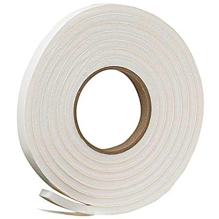 10 ft White Rubber Foam Self-Stick Weatherseal