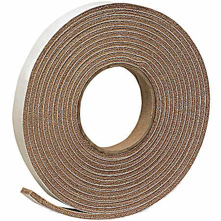 17 ft Brown Vinyl Foam Self-Stick Weatherseal