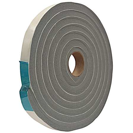 10 ft Gray Vinyl Foam Self-Stick Weatherseal