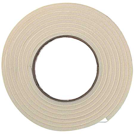 10 ft White Rubber Foam Self-Stick Weatherseal