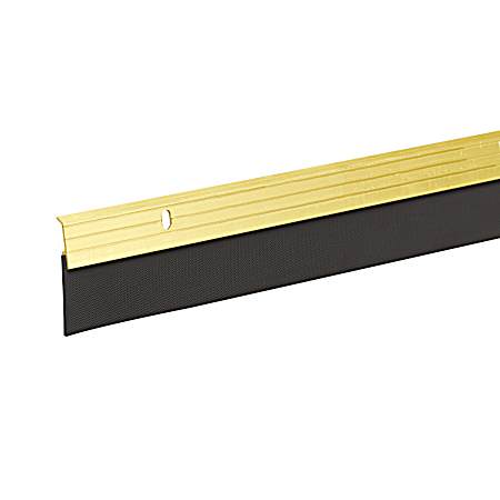 2 in x 36 in Brite Gold Reinforced Rubber Door Sweep