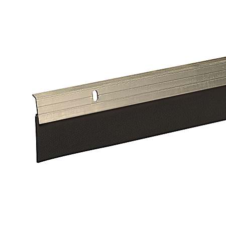 2 in x 36 in Satin Nickel Reinforced Rubber Door Sweep
