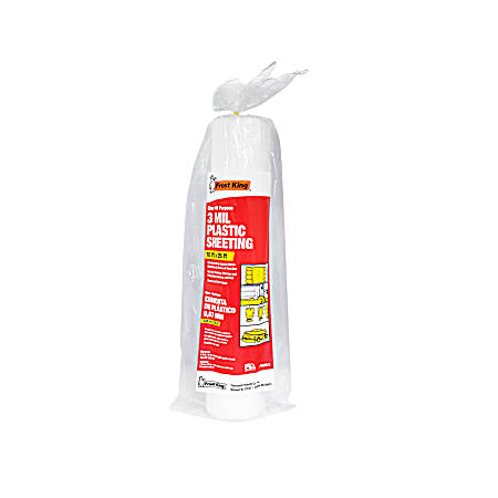 10 ft x 25 ft x 3 MIL Clear All Purpose Plastic Sheeting