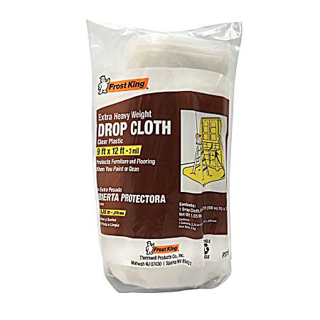 9 ft x 12 ft 3mil Polyethylene Drop Cloth