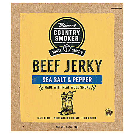 2.5 oz Sea Salt & Pepper Beef Jerky