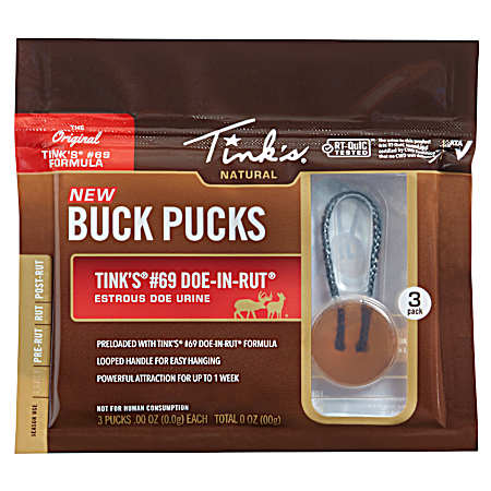 Buck Pucks #69 Doe-in-Rut Formula - 3 Pk