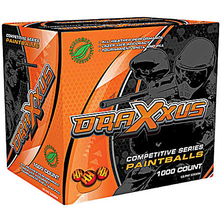 DraXxus Competitive Series Orange Paintballs - 1000 Ct