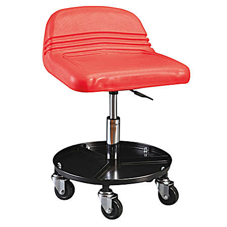 Pneumatic Tractor Shop Seat w/ Backrest