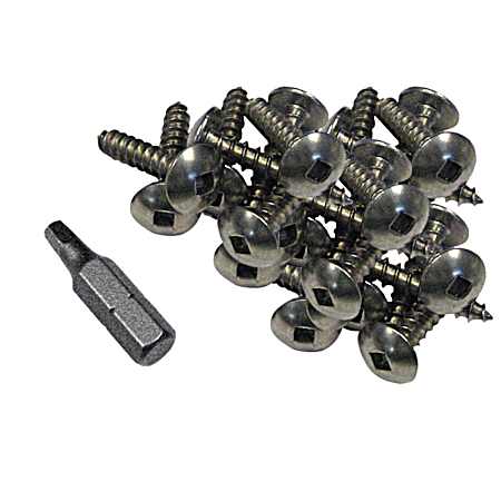 Stainless Steel 1 in Dock Mounting Screws w/ 7/16 in Driver Bit