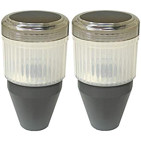 PostLite Solar LED Multi-Color Post Lights w/ Post Adapters - 2 Pk