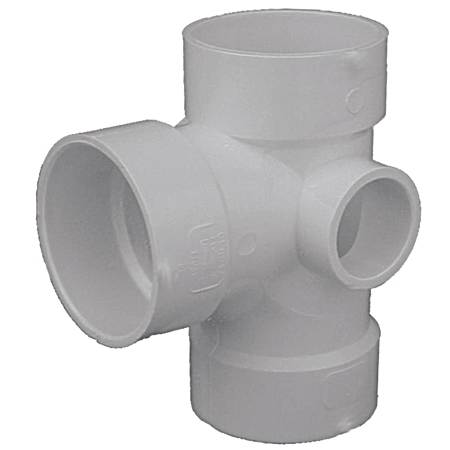 PVC-DWV Waste & Vent Tee with Double Side Inlet