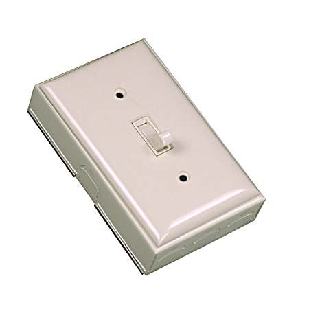 Ivory 1-Pole Metallic On-Wall Switch Kit w/ Box, Faceplate & Switch