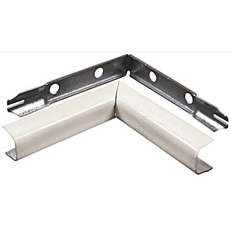 Ivory Metal On-Wall Raceway Inside Elbow